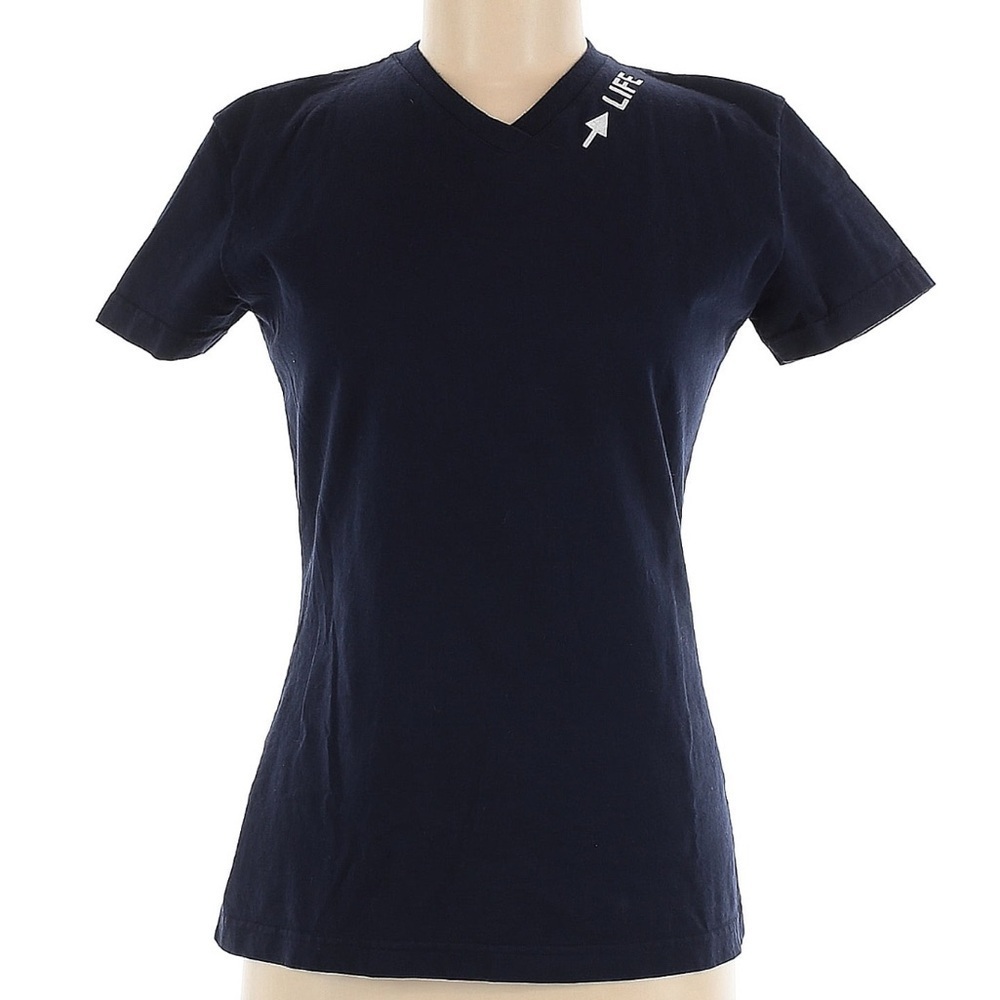 Vintage Y2K Moschino Life Black and White Short Sleeve Tee T-Shirt
